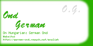 ond german business card